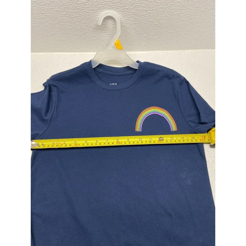 Statement Pride "Love Wins" Youth Navy Blue T-shirt Size L/G - Picture 4 of 4